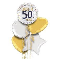 Cheers to 50 Years Birthday Balloon Bouquet